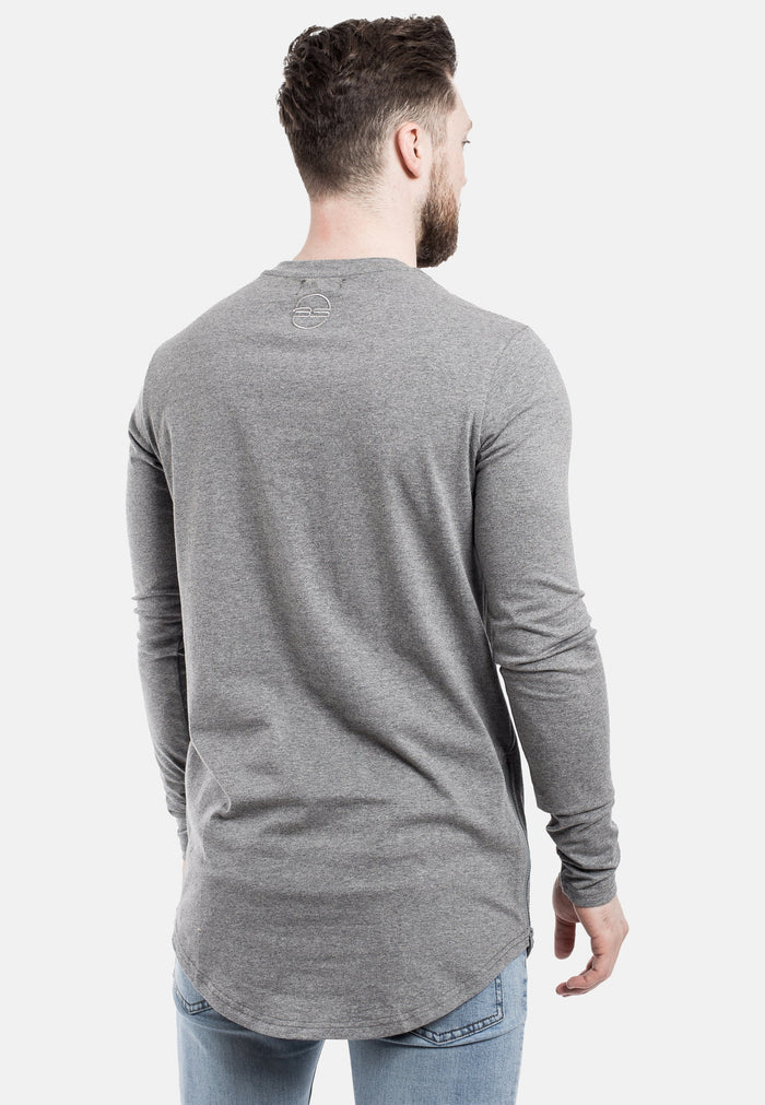 Blackskies-Side-Zip-Longline-Long-Sleeve-T-Shirt-Grey-Curved-Hem-Back-Side