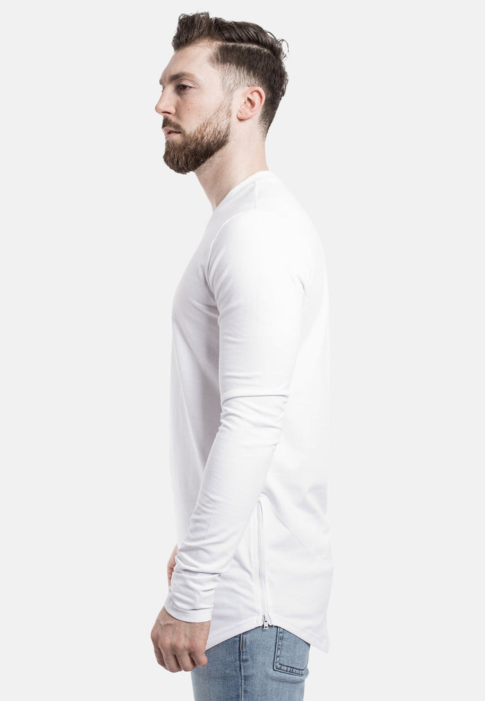 Blackskies-Side-Zip-Longline-Long-Sleeve-T-Shirt-White-Curved-Hem-Side
