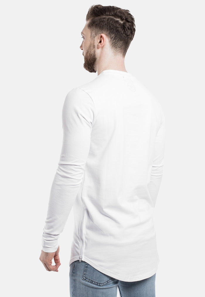 Blackskies-Side-Zip-Longline-Long-Sleeve-T-Shirt-White-Curved-Hem-Back