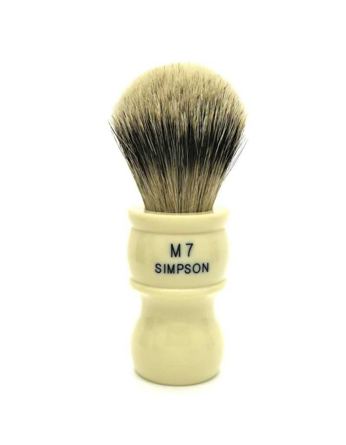 Simpson M7 Super Badger Silvertip Shaving Brush for grooming