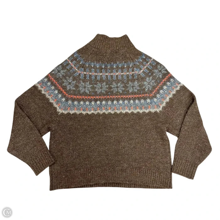 Sweater By Old Navy In Brown & Orange, Size: M