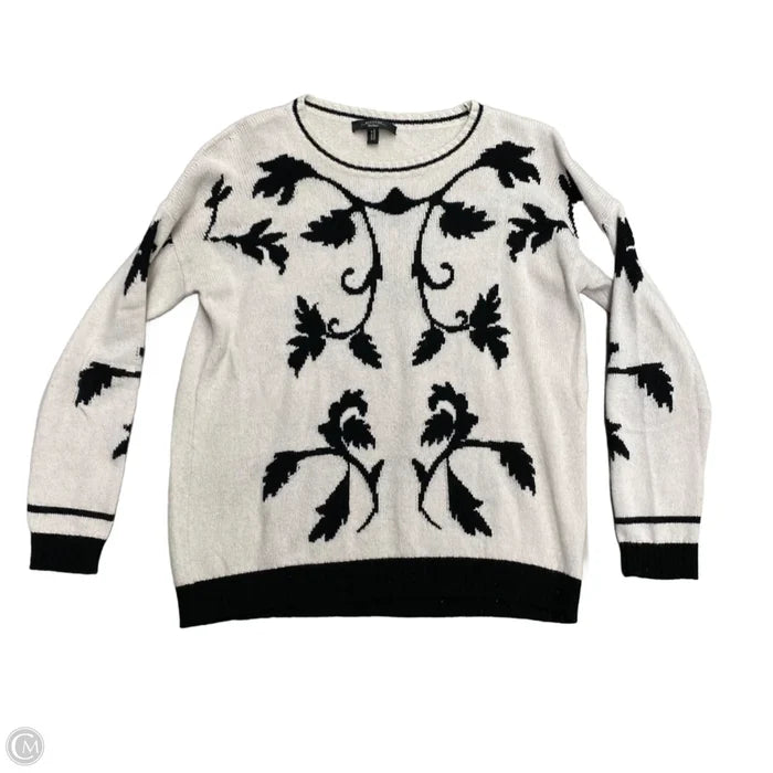 Sweater Designer By Max Mara In Black & Cream, Size: M