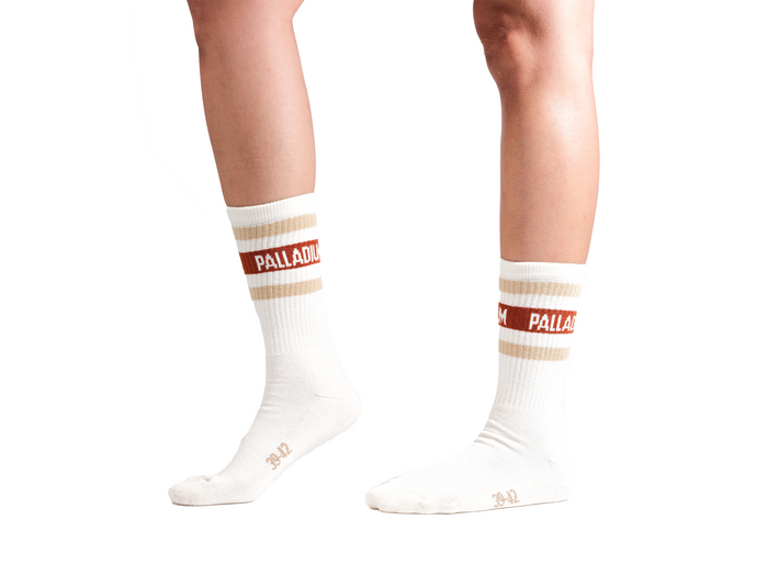 SX7381-156 | MID HEIGHT STR SOCKS | VANILLA