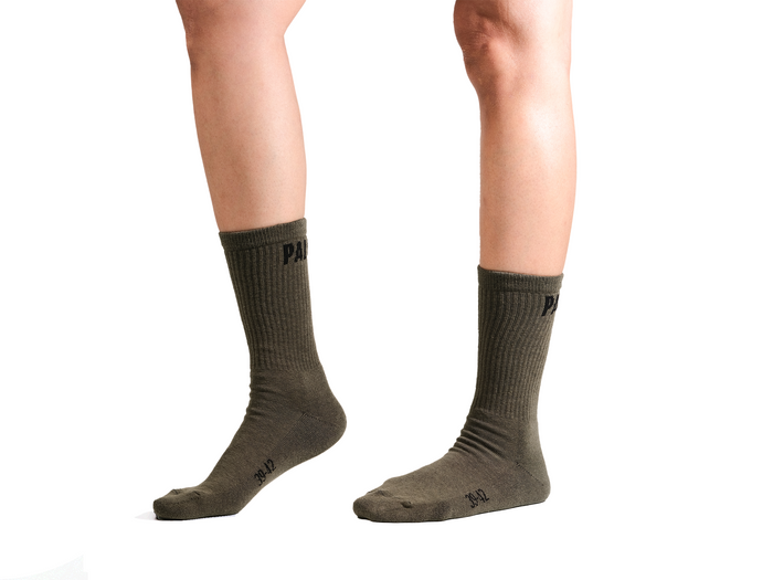 SX7410-308 | MID HT LOGO SOCK 01 | DUSKY GREEN