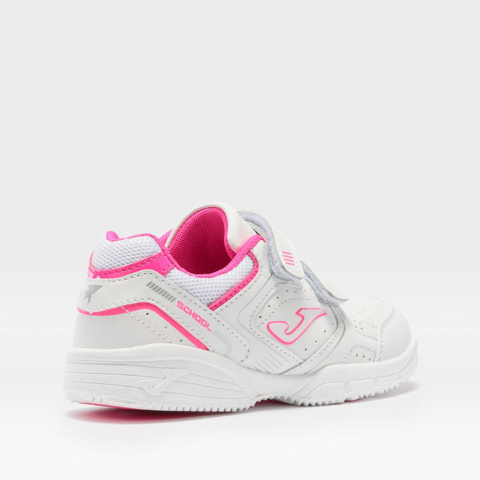 Tenis básico School blanca y rosa JOMA