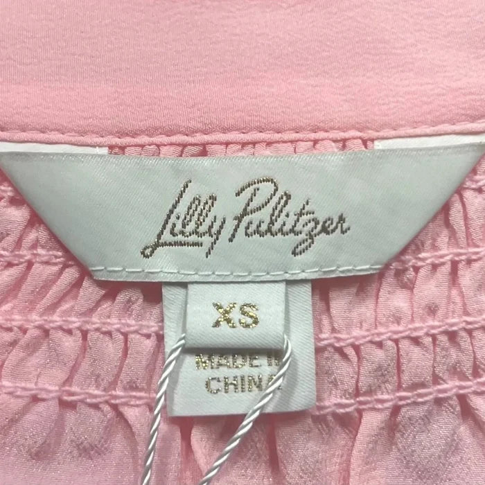 Top Long Sleeve Designer By Lilly Pulitzer In Peach, Size: Xs