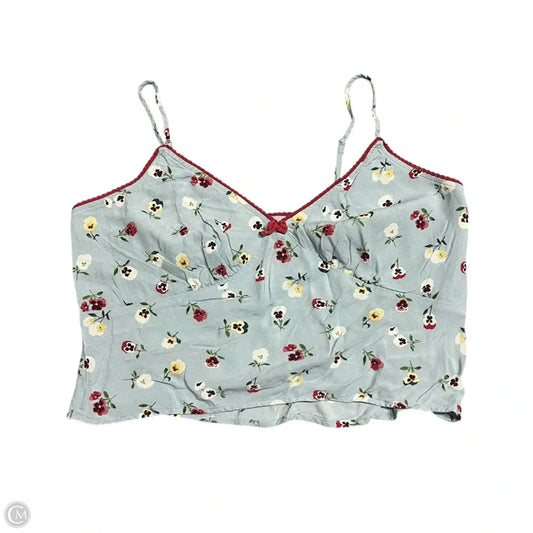 Top Sleeveless By Gap In Blue & Red, Size: L