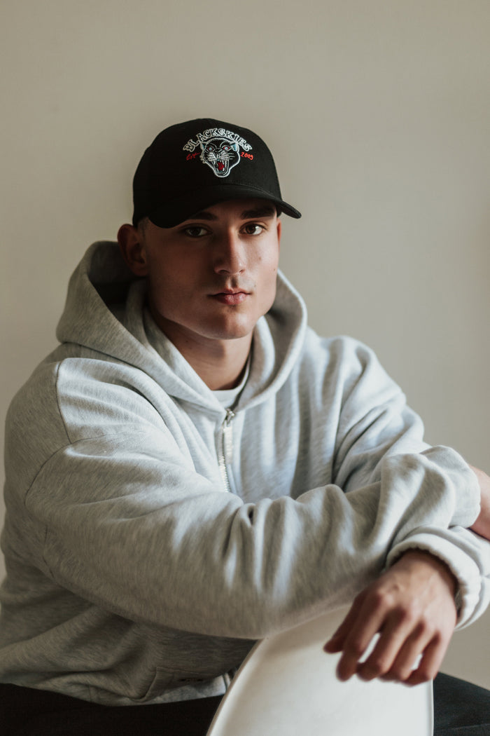 Blackskies-Traditional-Tattoo-Trucker-Cap-Panther-Triple-Black-Model-2