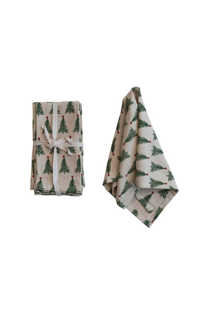 Creative-Co-op-Tree-Pattern-Printed-Cotton-Napkins
