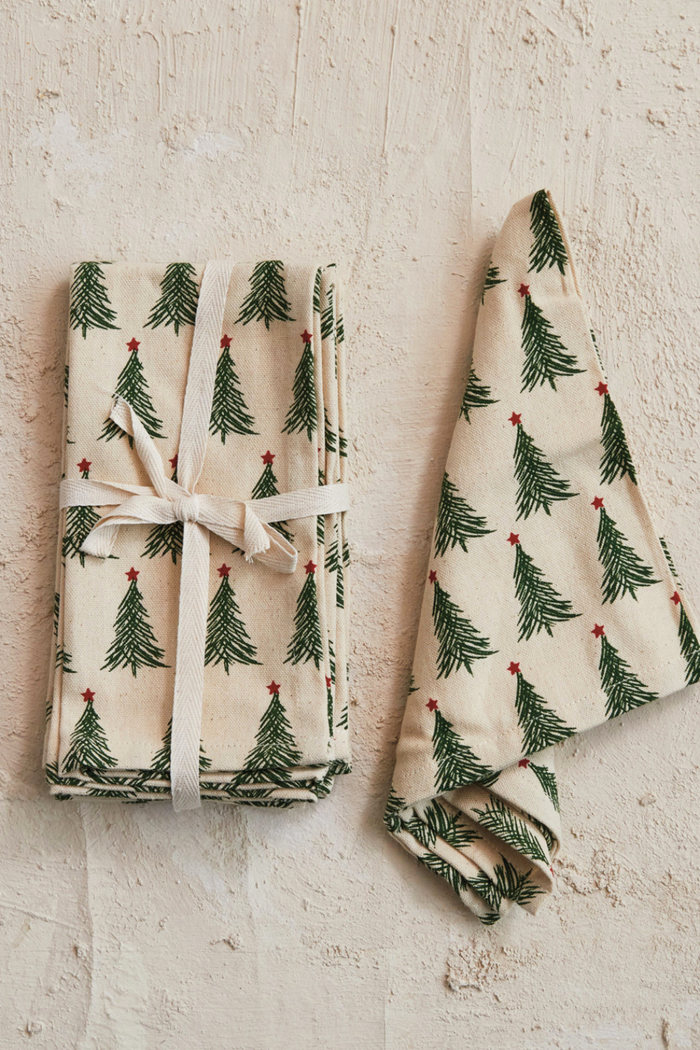 Creative-Co-op-Tree-Pattern-Printed-Cotton-Napkins