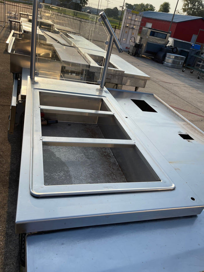 Used 60" Stainless Steel Ice Down Salad Bar Buffet - SS207 - Falcon Restaurant Supply - 3