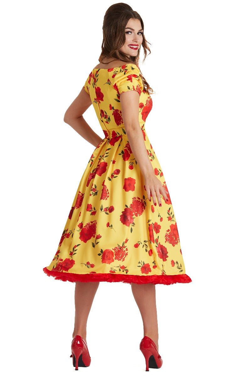 Lily Yellow Summer Floral Dress