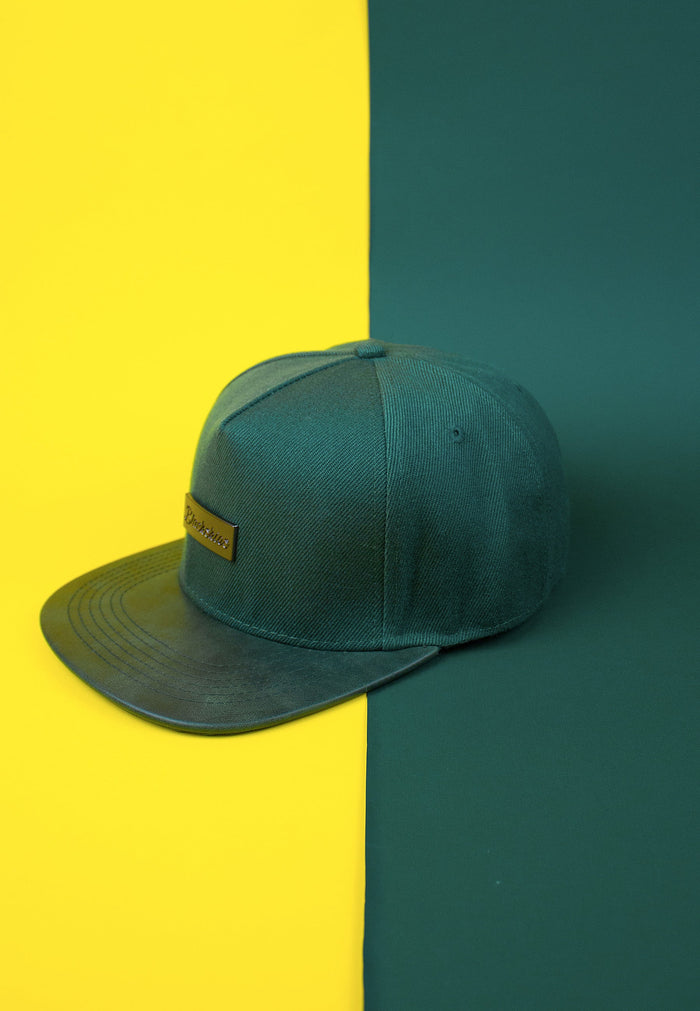 Blackskies-Vanguard-Snapback-Cap-Green-Hat-Model-Premium-Headwear-Model-3-1800x2600