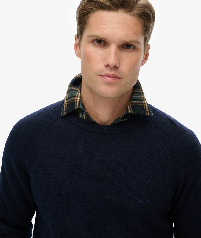Wool Blend Jumper in Navy