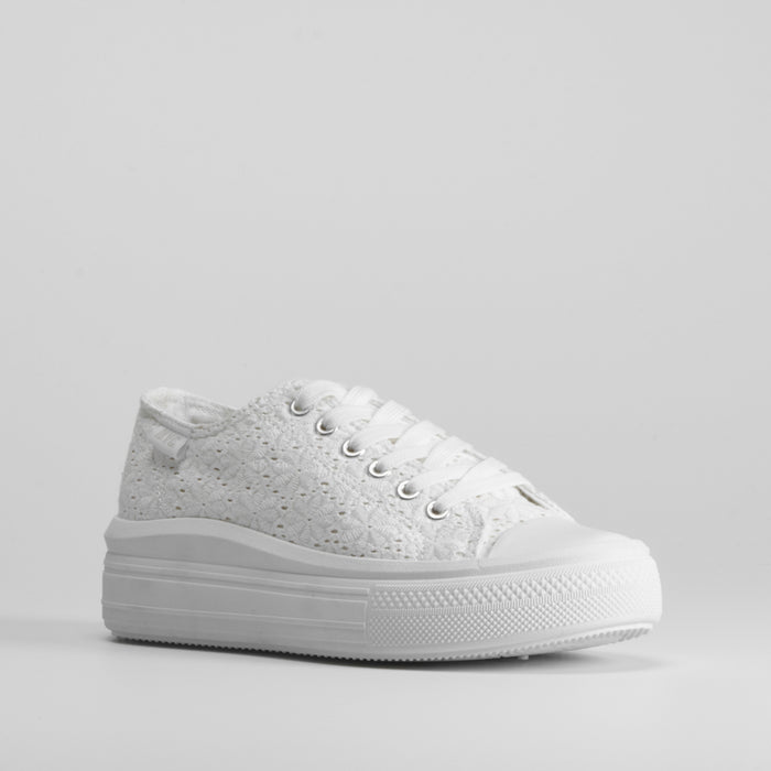 Zapatilla lona bordada plataforma NYC