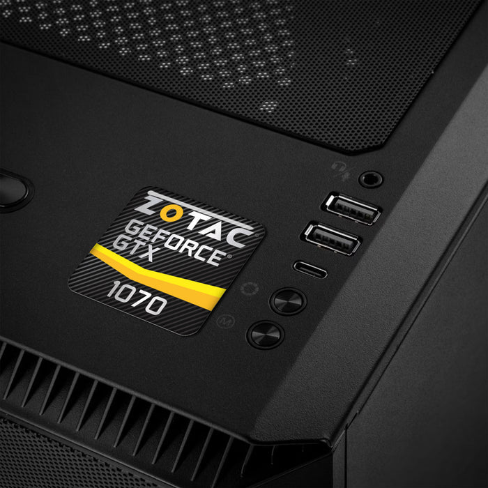 Zotac GeForce GTX 1070 1"x1" Chrome Effect Domed Case Badge / Sticker Logo